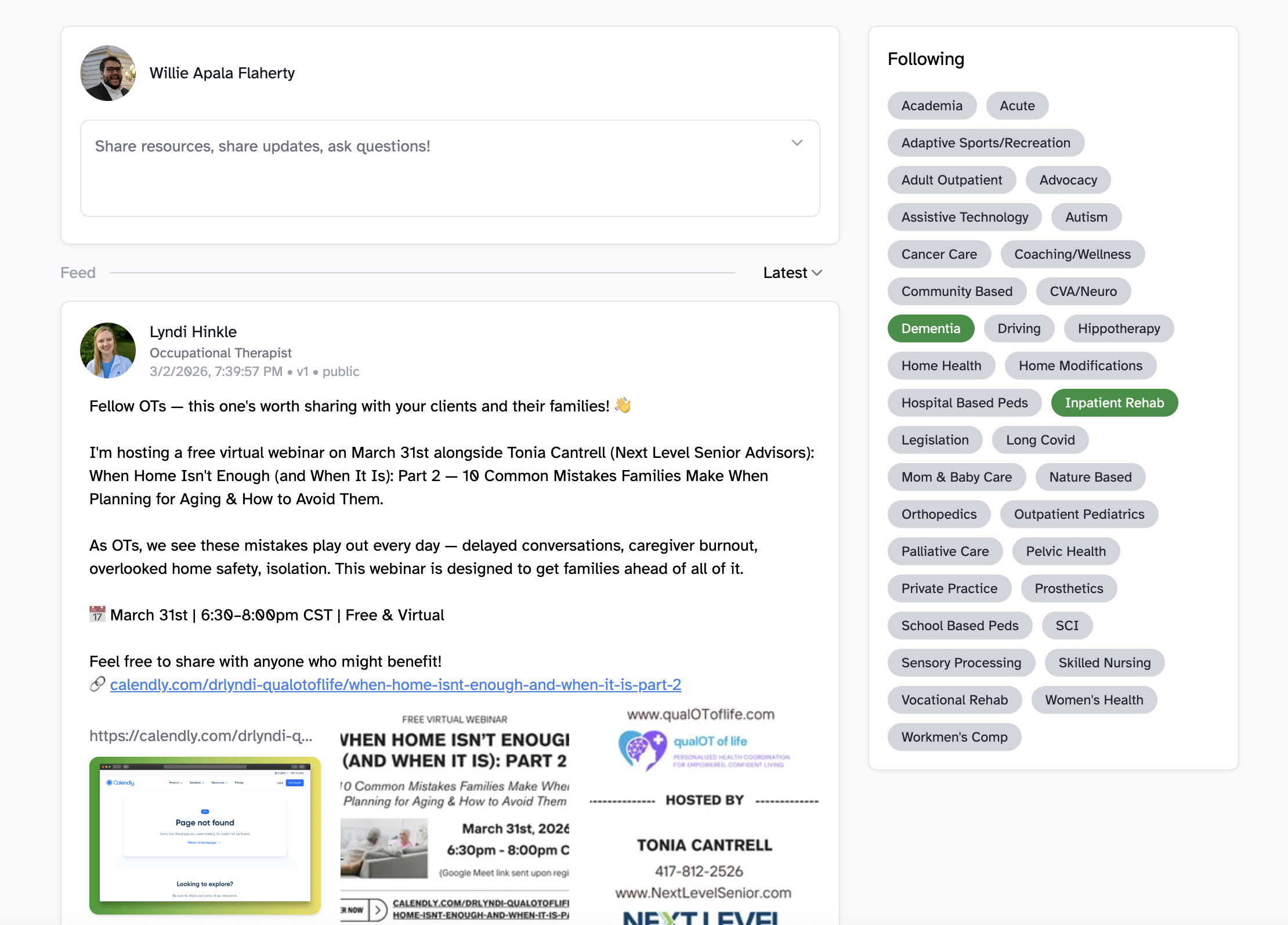 Share Resources, Follow What Matters