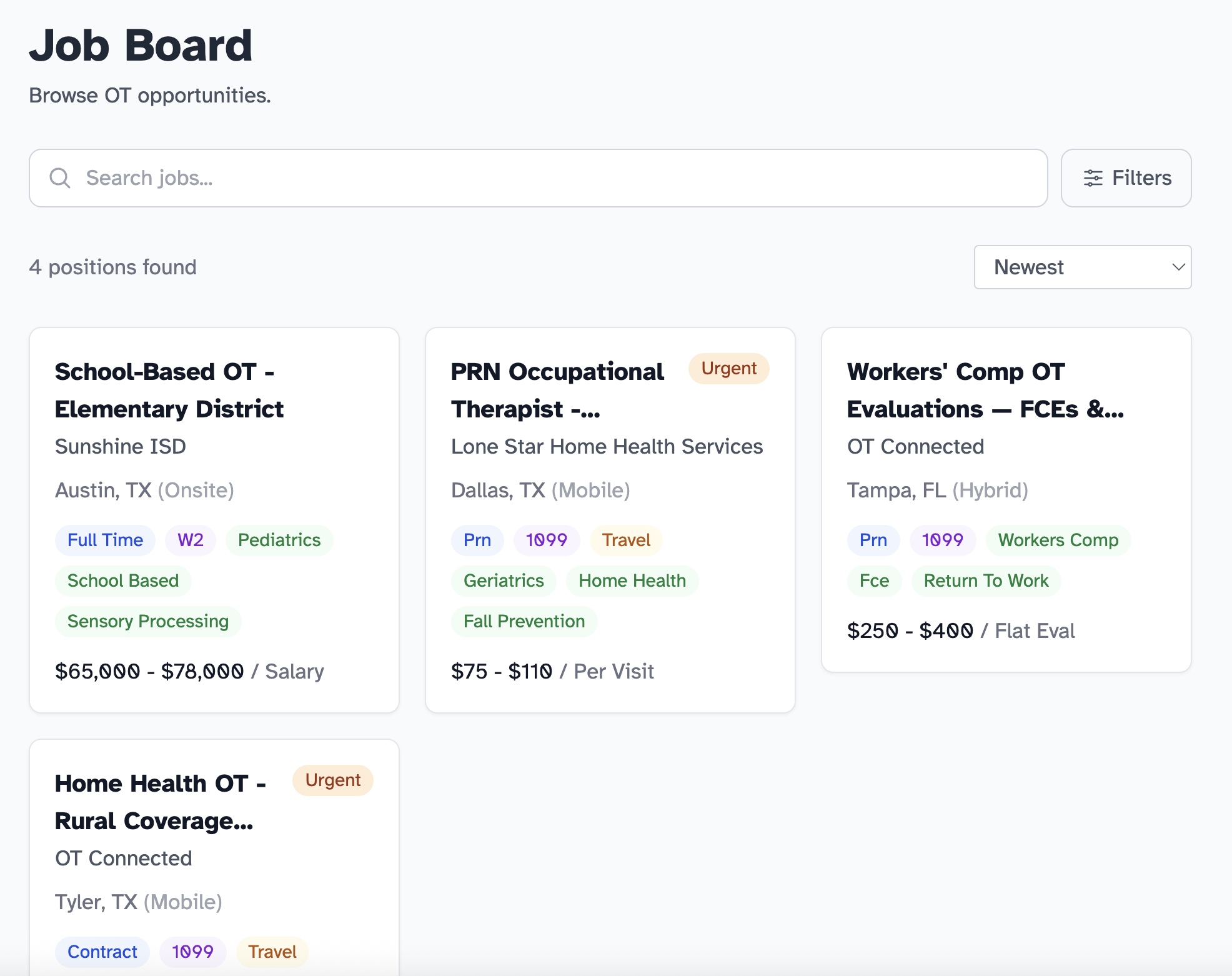 Browse and Land New OT Opportunities
